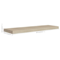 Berkfield Floating Wall Shelves 4 Pcs Oak 90X23.5X3.8 Cm Mdf - thumbnail 8