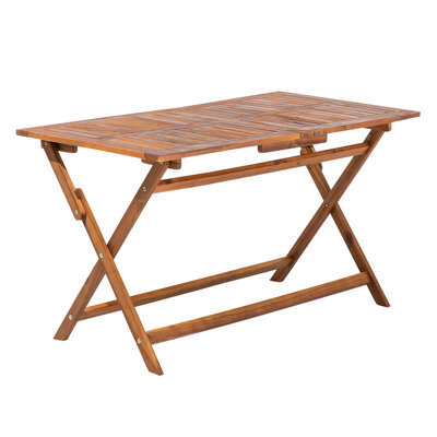 Beliani Garden Dining Table Cento 140 Cm 75 Cm Acacia Wood Brown - image 1