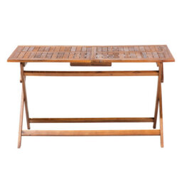 Beliani Garden Dining Table Cento 140 Cm 75 Cm Acacia Wood Brown - thumbnail 7