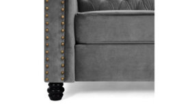 Home Detail Chester 2 Seater Sofa, Grey Velvet - thumbnail 5