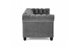 Home Detail Chester 2 Seater Sofa, Grey Velvet - thumbnail 4