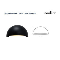 Nordlux Scorpius Outdoor Plastic Wall Light Weatherproof Black,mains - thumbnail 3