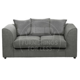 Furnishings For Less UK Casper Soft Chenille Fabric Fabric 2 Seater Sofa Grey - Scatter Back - thumbnail 1