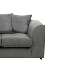 Furnishings For Less UK Casper Soft Chenille Fabric Fabric 2 Seater Sofa Grey - Scatter Back - thumbnail 3