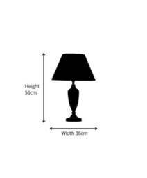 Lighting Supermarket Large Malham Cream Ceramic And Antique Brass Traditional / Classic Table Lamp - thumbnail 4