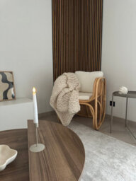 Nordlys Natural Rattan And Beige Fabric Armchair Exotic Boho Living Room - thumbnail 7