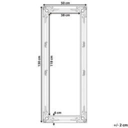 Beliani Wall Mirror Fougeres 50 Cm 130 Cm Black - thumbnail 3