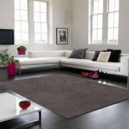 Smoke Shaggy Modern Plain Easy To Clean Rug For Dining Room Bed Room And Living Room-120Cm X 170Cm - thumbnail 1