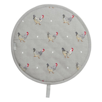 Hob Cover: Sophie Allport Chicken Hob Cover, Cotton - image 1