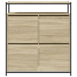Walplus Shoe Cabinet With 4 Flip-Drawers Sonoma Oak 100X34X112 Cm - thumbnail 6