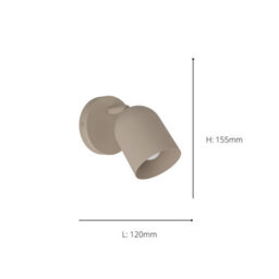 Eglo Tilston Steel Minimalist Single Wall Spotlight, Sandy - thumbnail 4