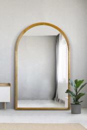 Mirroroutlet The Naturalis Solid Oak Framed Arched Leaner Wall Mirror 190Cm X 120Cm - thumbnail 6
