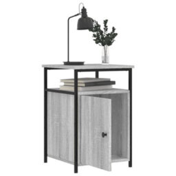 Berkfield Bedside Cabinet Grey Sonoma 40X42X60 Cm Engineered Wood - thumbnail 4