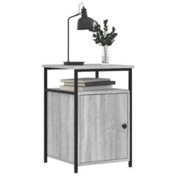 Berkfield Bedside Cabinet Grey Sonoma 40X42X60 Cm Engineered Wood - thumbnail 3