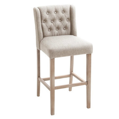 2X Beige Bar Stools Bar Chairs Kitchen Breakfast Dining Stools Island High Chair - image 1