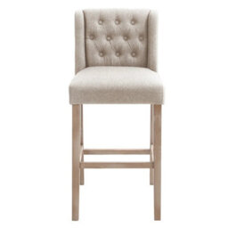2X Beige Bar Stools Bar Chairs Kitchen Breakfast Dining Stools Island High Chair - thumbnail 3