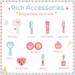 Costway 2-In-1 Kids Vanity Set Makeup Table & Chair Set W/ Removable Mirror For Kids 3+ - thumbnail 6