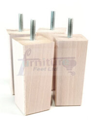 L&F 4X Replacement Furniture Legs Solid Wood 110mm High Sofas Chairs Settee Cabinets Legs M10 Tsp2055 - thumbnail 5