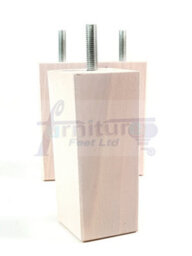 L&F 4X Replacement Furniture Legs Solid Wood 110mm High Sofas Chairs Settee Cabinets Legs M10 Tsp2055 - thumbnail 3