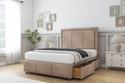 "Sloomy Lancaster Mink Naples Divan Bed Set 2 Drawers Right Side - 26"" Strutted  & 12""  Footboard 2'6 Small Single" - thumbnail 3