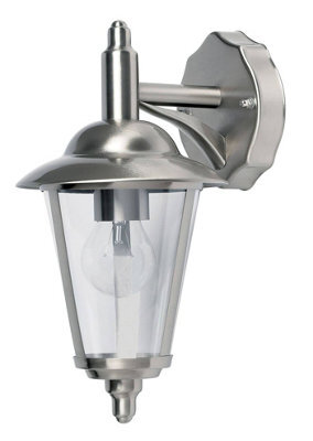Luminosa Lighting Luminosa Klien 1 Light Outdoor Wall Lantern Polished Stainless Steel, Clear Polycarbonate Ip44, E27 - image 1