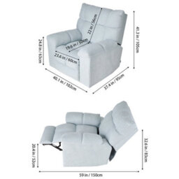 Darphe Electric Recliner Swivel Chair With Charging Port And Footrest - thumbnail 8