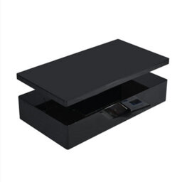 Furniture in Fashion Quinton Glass Top High Gloss Coffee Table In Black With Led - thumbnail 8