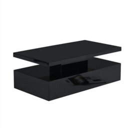 Furniture in Fashion Quinton Glass Top High Gloss Coffee Table In Black With Led - thumbnail 9