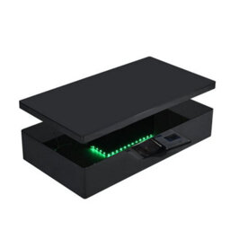 Furniture in Fashion Quinton Glass Top High Gloss Coffee Table In Black With Led - thumbnail 5