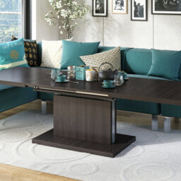 Heze Furniture Astrid 70 - 2 In 1 Extending Coffee / Dining Table - Wenge - thumbnail 5