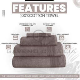 Gc Gaveno Cavailia Hampton Royal 4 Pack Bath Towel 70X120 Silver Egyptian Cotton Premier Super Absorbent Towel - thumbnail 2