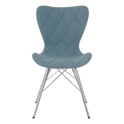 Orsina Blue Dining Chair, Backrest Dining Chair, Space-Saving Office Desk Chair, Easy To Clean Dining Chair - image 1