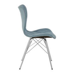 Orsina Blue Dining Chair, Backrest Dining Chair, Space-Saving Office Desk Chair, Easy To Clean Dining Chair - thumbnail 3
