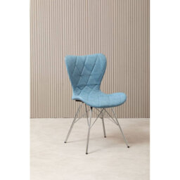 Orsina Blue Dining Chair, Backrest Dining Chair, Space-Saving Office Desk Chair, Easy To Clean Dining Chair - thumbnail 7