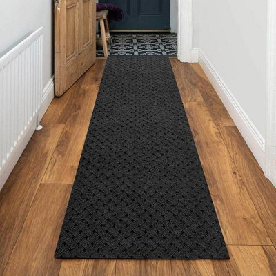 eXtreme Carpet Runner For Hallways, Kitchen, & Living Room - Vectra Anthracite 66Cm Wide By 1.50M Length