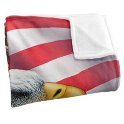 Royce Mcclure Rockets Red Glare Silky American Flag Supersoft Blanket Multicoloured (152Cm X 127Cm) - thumbnail 3