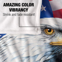 Royce Mcclure Rockets Red Glare Silky American Flag Supersoft Blanket Multicoloured (152Cm X 127Cm) - thumbnail 4