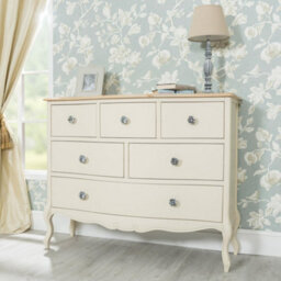 Statement Furniture Juliette Champagne Vintage Chic 6 Drawer Chest With Crystal Handles - thumbnail 2