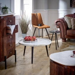 Royal Coffee Table With Marble Top And Metal Legs - thumbnail 6