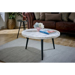 Royal Coffee Table With Marble Top And Metal Legs - thumbnail 3