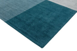 Teal Geometric Handmade Luxurious Modern Wool Rug Easy To Clean Living Room And Bedroom-160Cm X 230Cm - thumbnail 2