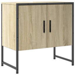Berkfield Bathroom Sink Cabinet Sonoma Oak 60X33X60 Cm Engineered Wood - thumbnail 2