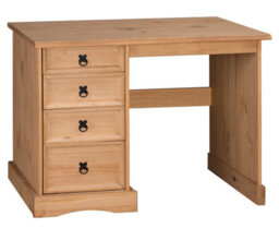 Mercers Furniture Corona Dressing Table 4 Drawer Desk Solid Mexican Wood Pine Wooden - thumbnail 4