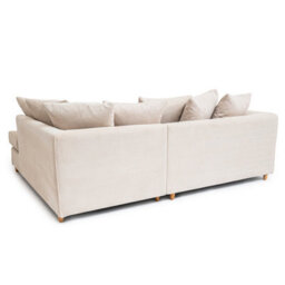 Abakus Direct Jumbo Grid Beige Right Facing Corner Sofa Plush Comfort With Deeply Padded Cushions - thumbnail 8