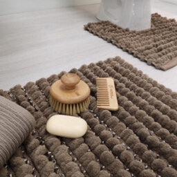 Allure Bath Fashions Sparkle Chunky Bobble Non Slip Bath Mat - Mocha - thumbnail 2
