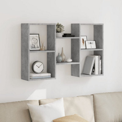 Berkfield Wall Shelf Concrete Grey 96X18X60 Cm Engineered Wood - image 1