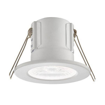 Luminosa Lighting Luminosa Shieldeco Fire Rated Integrated Led Bathroom Recessed Light Matt White, Acrylic Ip65 - image 1
