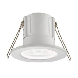 Luminosa Lighting Luminosa Shieldeco Fire Rated Integrated Led Bathroom Recessed Light Matt White, Acrylic Ip65 - thumbnail 1