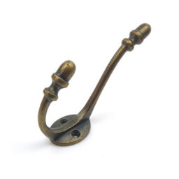 Oakcrafts - Hat & Coat Hook Acorn Design 115mm Antique Cast Iron In Copper Finish - Pack Of 5 Hooks