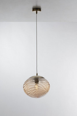 Luminosa Lighting Luminosa Nereide Globe Glass Ceiling Pendant, Champagne, E27